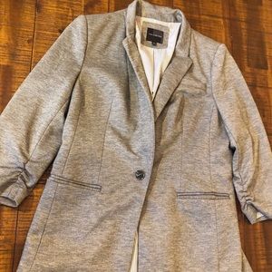 The Limited Gray 3/4 Sleeve Blazer